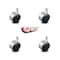 Service Caster 2 Inch Bright Chrome Hooded Urethane Twin Wheel Grip Ring Chair Casters, 4PK SCC-GR02S50D-NYU-BC-716X78-4 - alternate 4